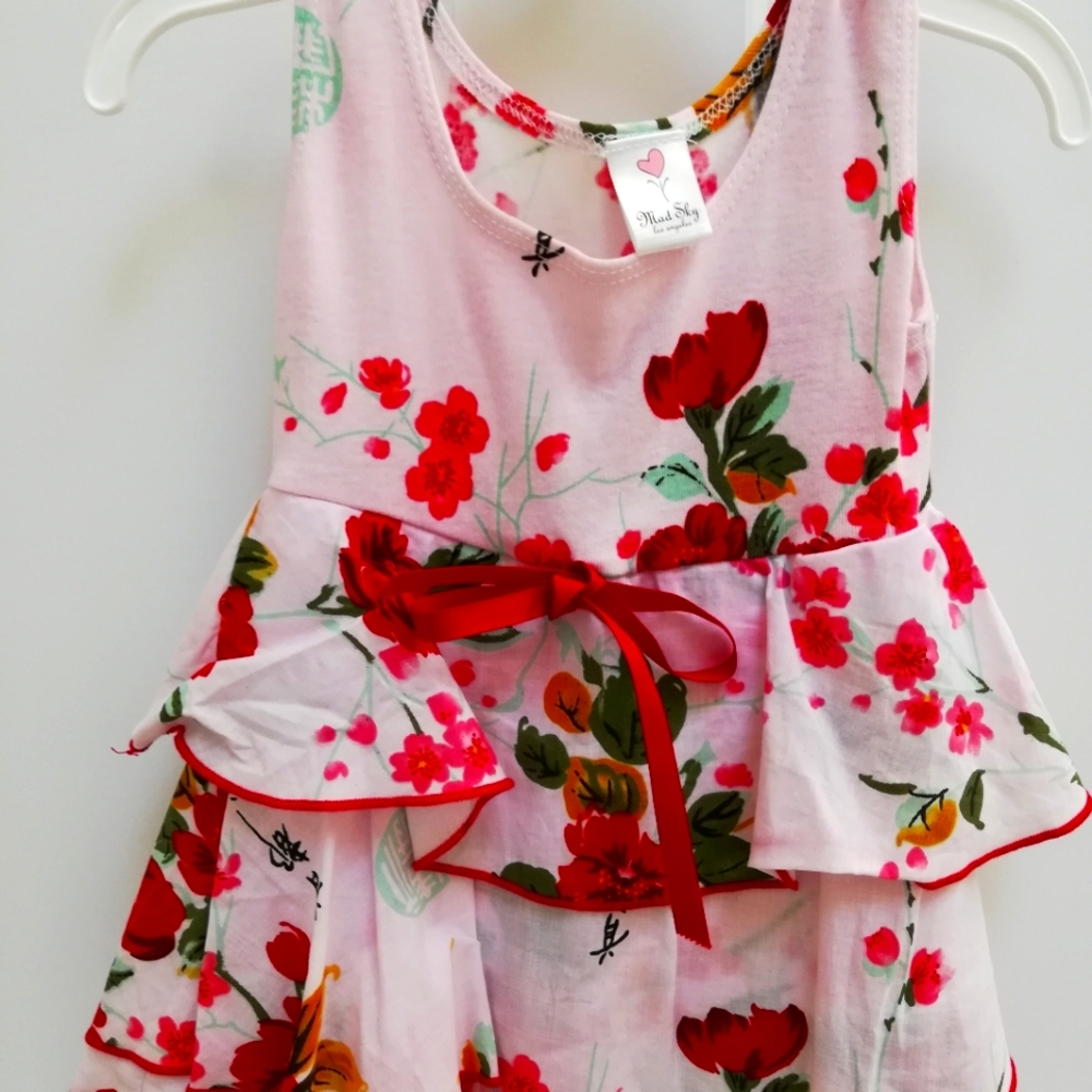 Like New Flowery Asian inspired Dress (6MOS). <Smoke and Pet Free Home>
